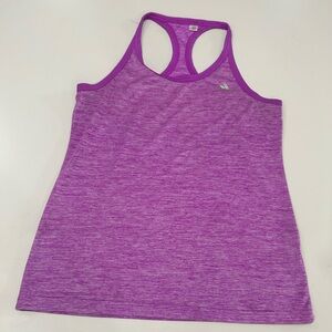 adidas Women's Heathered Purple Racerback Tank